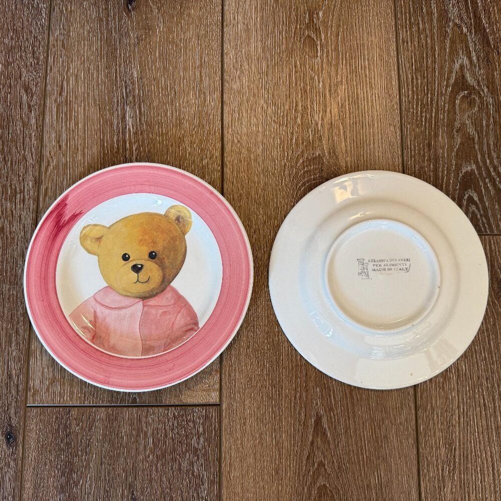 Ceramica Due Torri Italian Teddy Bear Plates – Vintage 8” Set of 2 - Picture 14 of 16